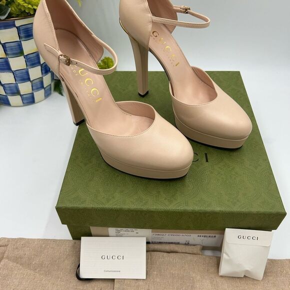 Women’s Gucci, leather platform pumps size 39 made in Italy - Picture 3 of 10